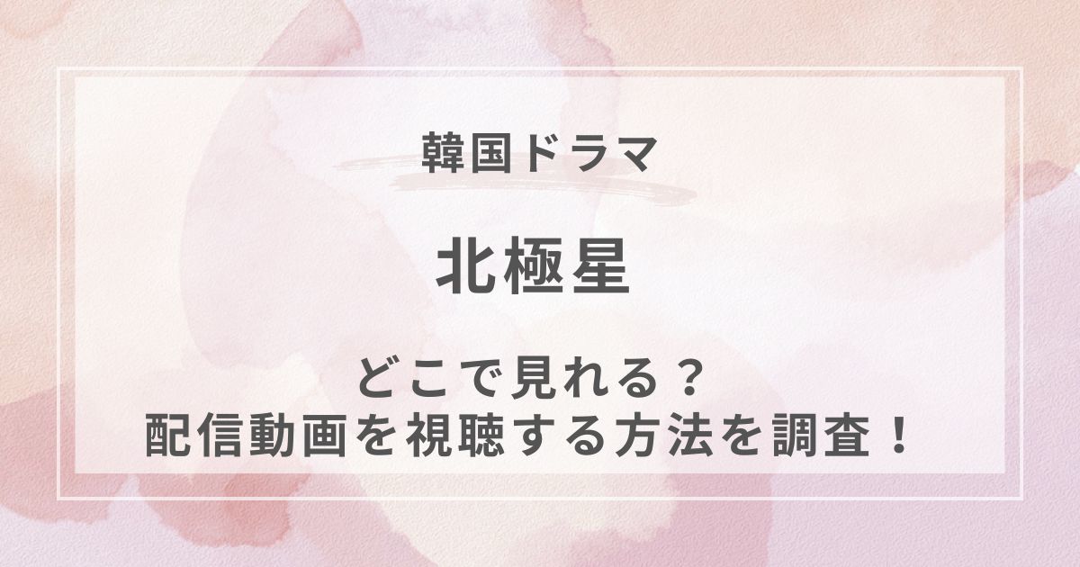 北極星韓国ドラマ配信